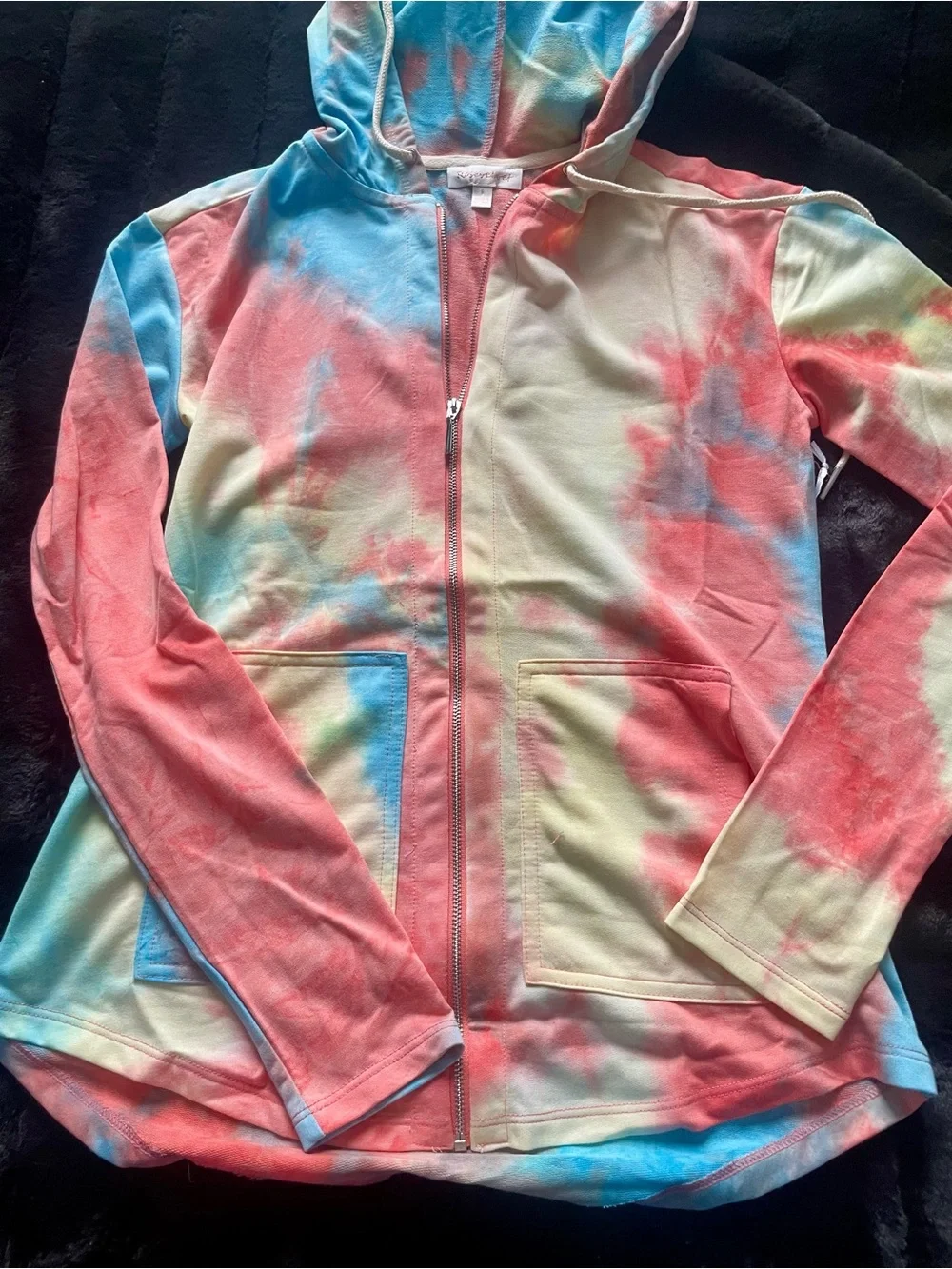 Rose Velvet Tie Dye Hoodie & Shorts Lounge Set  NWT Sizes S-L, 1X-3X